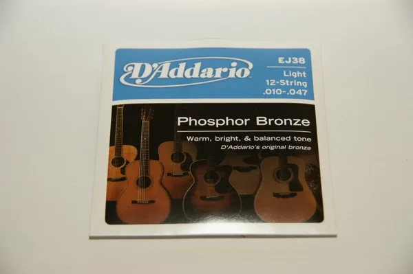 D'addario 12 snarig- Phosfor Bronze Wounded/ EJ-38/ set
