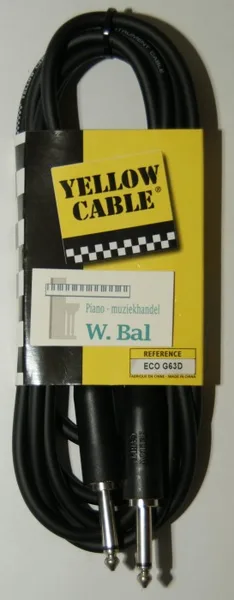 Kabel Jack 6.3 - Jack 6.3 kabel Ø 6.0 mm Lengte 3 meter
