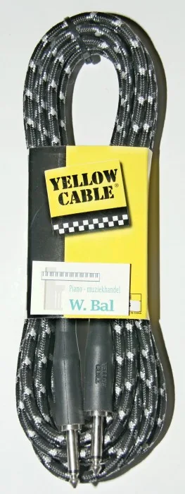 Kabel Jack 6.3 - Jack 6.3 gevlochten kabel Ø 6 mm Lengte 6 meter