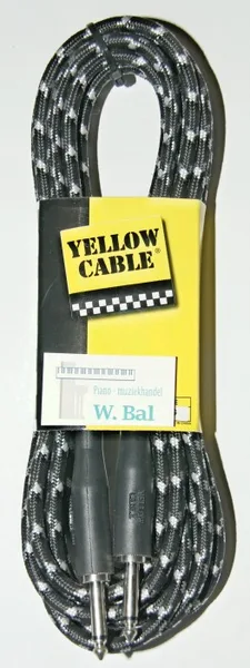 Kabel Jack 6.3 - Jack 6.3 gevlochten kabel Ø 6 mm Lengte 6 meter