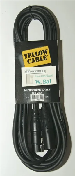 Kabel man XLR - vrouw XLR 5 mtr
