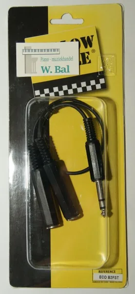 2x vrouw jack 6,3 mono - 1x man jack 6,3 stereo
