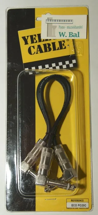 verloopkabel man jack 6,3mm - man jack 6,3mm 2 stuks/ haaks 20cm