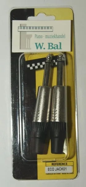 Jack 6,3mm mono, los per 2 stuks metaal