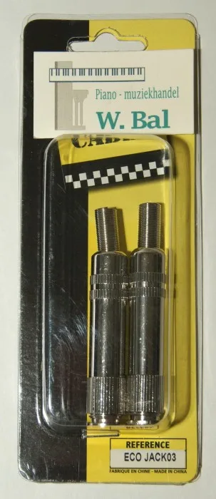 Jack vrouw 6,3mm mono, los per 2 stuks metaal