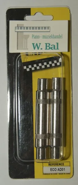 adaptor Jack vrouw 6.3mm - Jack vrouw 6.3mm per 2 stuks