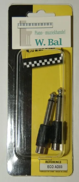 adaptor Jack man 6.3mm - RCA vrouw per 2 stuks