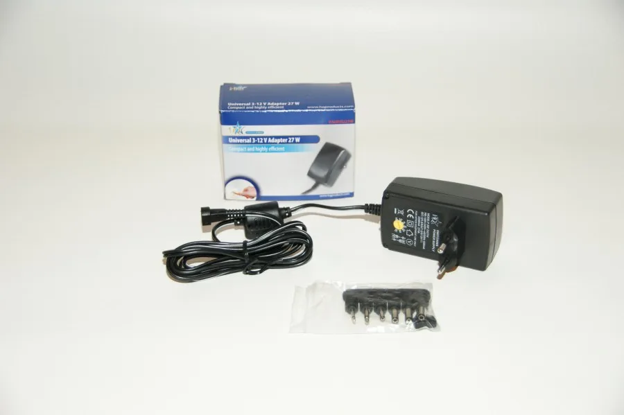 Adaptor AC/DC universeel 2250 mA 3/4.5/6/7.5/9/12 volt