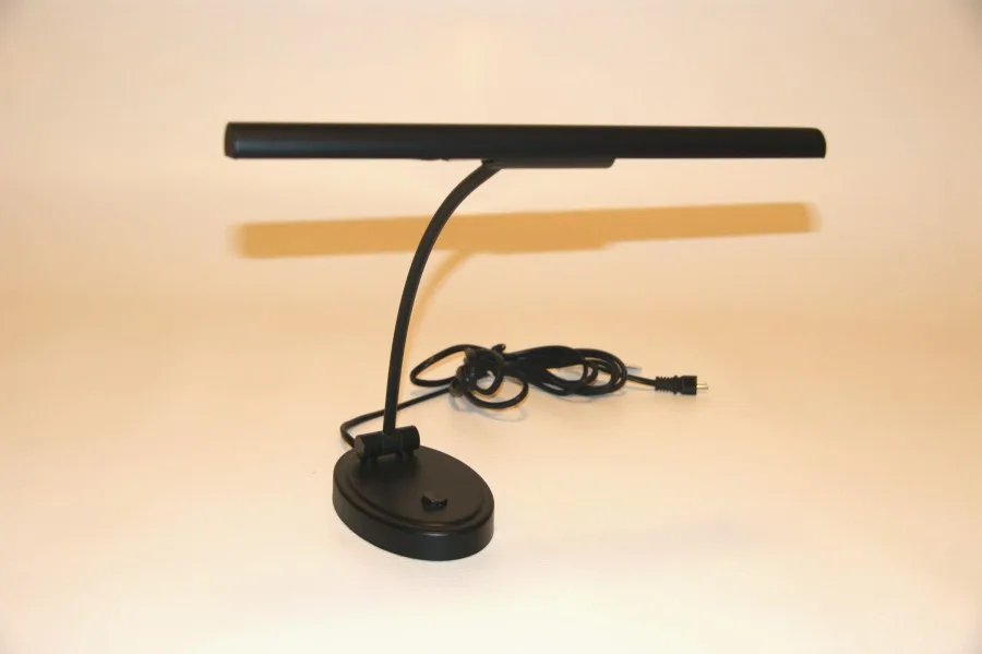 piano- opzetlamp halogeen/ ovale voet - zwart