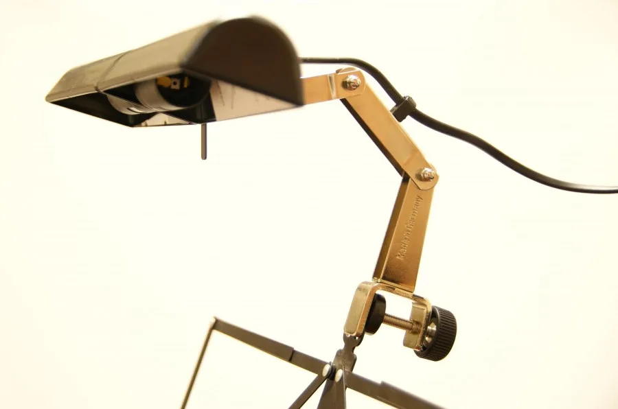 Lamp voor lessenaar incl. gloeilampen K&M dubbele uitvoering/ zwart