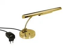 Willemse halogeen pianolamp -geel koper kleur